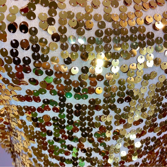 Gold Sequin Short Party Bodycon Dress•Size M - Picture 5 of 11
